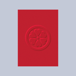 Embossed red heart